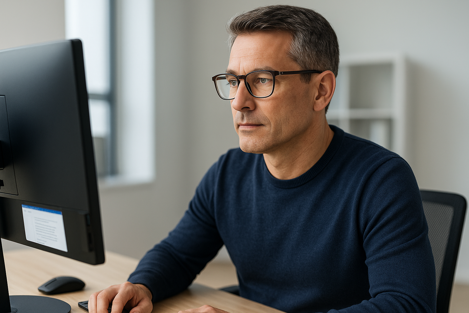 just on image in front aof a computer