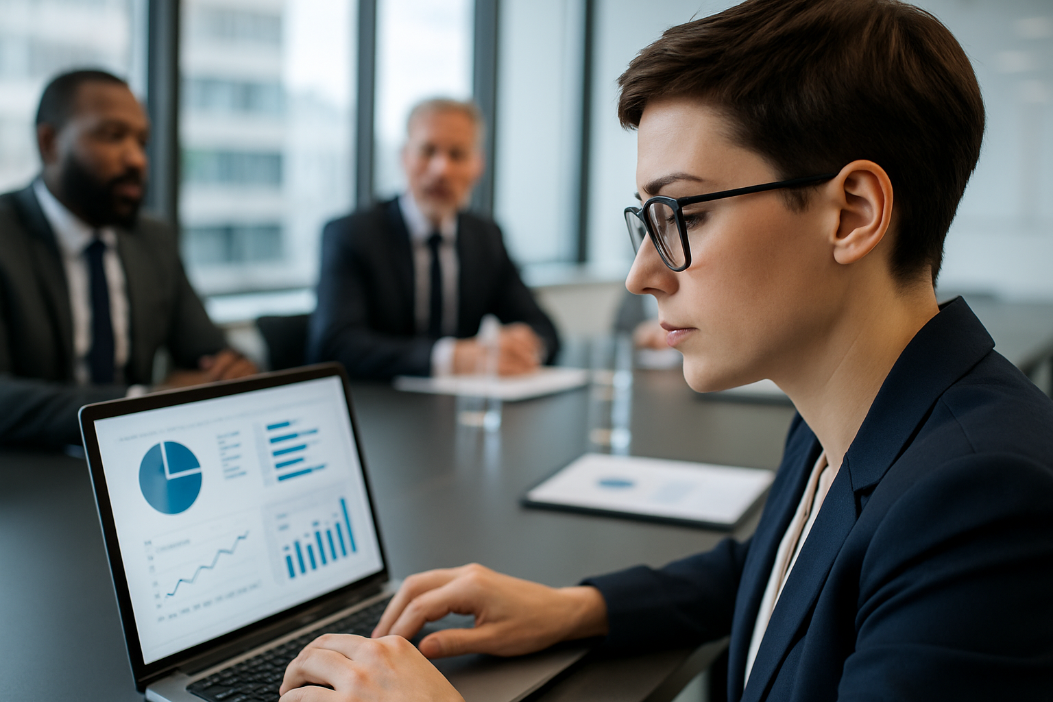 same picture with a computer face to glasses wearer