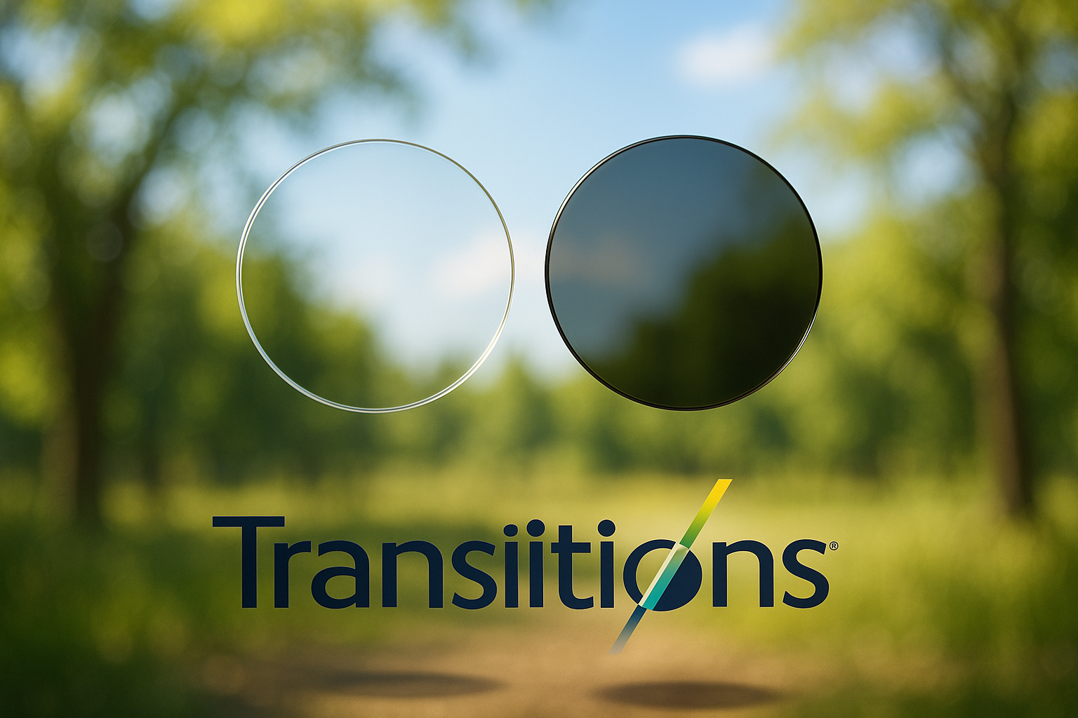 same idea without frame only lenses with nature background